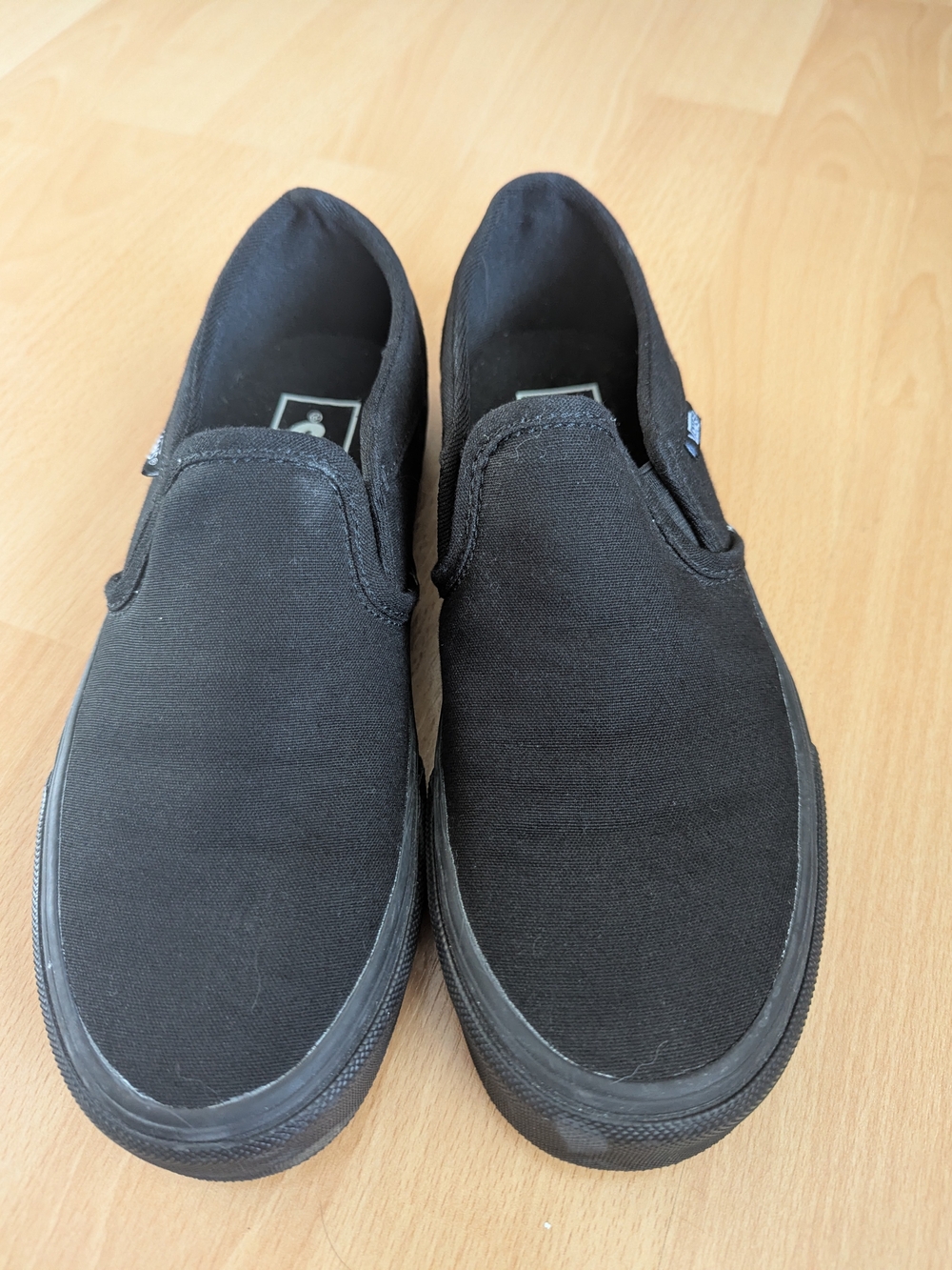 Vans Lo-Pro Slip On Black On Black Skater Shoes